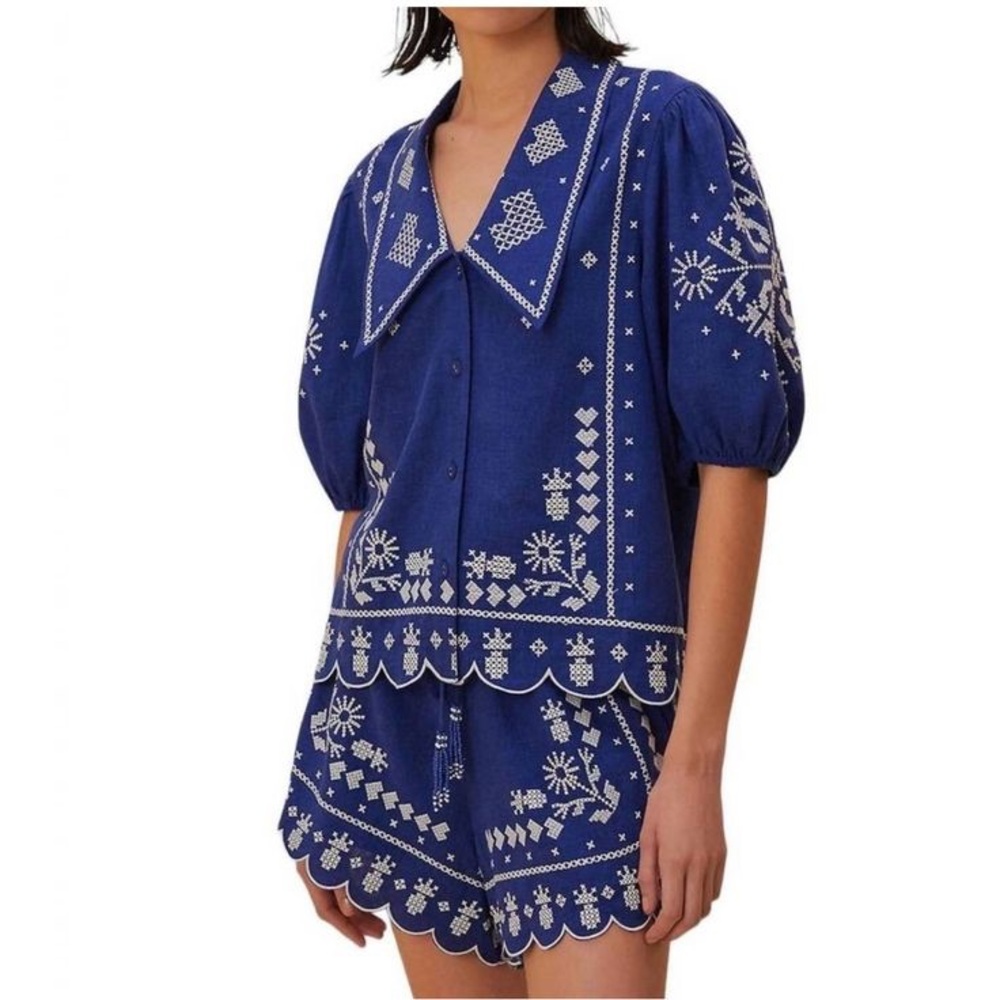 FARM Rio Blue and White Embroidered Set
